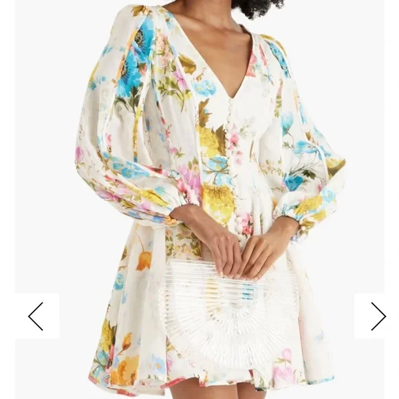 Zimmermann Floral Linen Dress - Picture 1 of 7